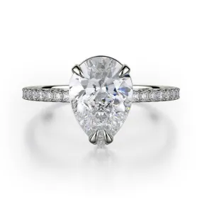 0.33ctw Pear Diamond Engagement Ring