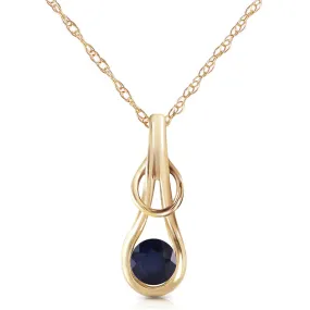 0.65 Carat 14K Solid Yellow Gold Relentless One Sapphire Necklace