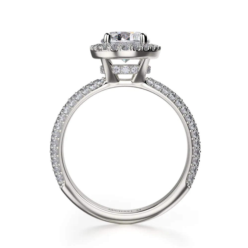 0.68ctw Diamond Halo Engagement Ring