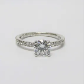 0.70ct Round Lab-Grown Diamond Engagement ring with Side Stones