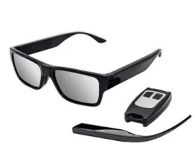 1080P Sunglasses A/V Camera 16GB Memory 2 Batt. w/remote & clear lens