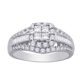 10K White Gold 2 Ct.Tw. Diamond Fashion Ring