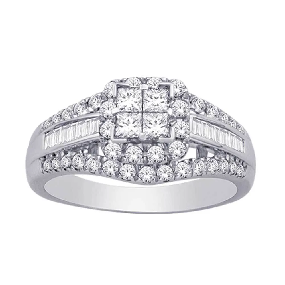 10K White Gold 2 Ct.Tw. Diamond Fashion Ring