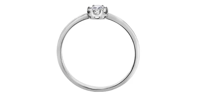 10K White Gold "Illuminaire" Diamond Engagement Ring