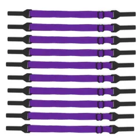 10pcs Short Style Glasses Non-Slip Rope Adjustable Elastic Sports Legs Anti-Drop Fixed Strap(Deep Purple)