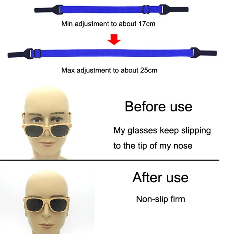 10pcs Short Style Glasses Non-Slip Rope Adjustable Elastic Sports Legs Anti-Drop Fixed Strap(Deep Purple)