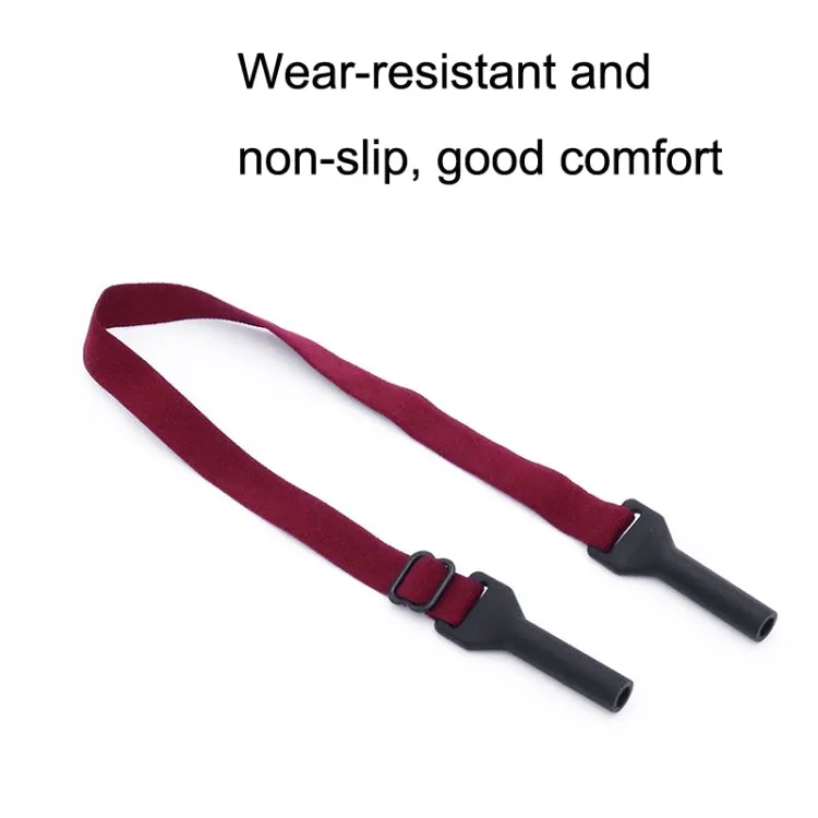 10pcs Short Style Glasses Non-Slip Rope Adjustable Elastic Sports Legs Anti-Drop Fixed Strap(Deep Purple)