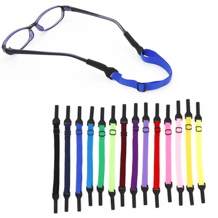 10pcs Short Style Glasses Non-Slip Rope Adjustable Elastic Sports Legs Anti-Drop Fixed Strap(Deep Purple)