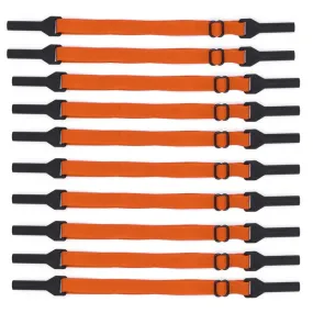 10pcs Short Style Glasses Non-Slip Rope Adjustable Elastic Sports Legs Anti-Drop Fixed Strap(Orange)