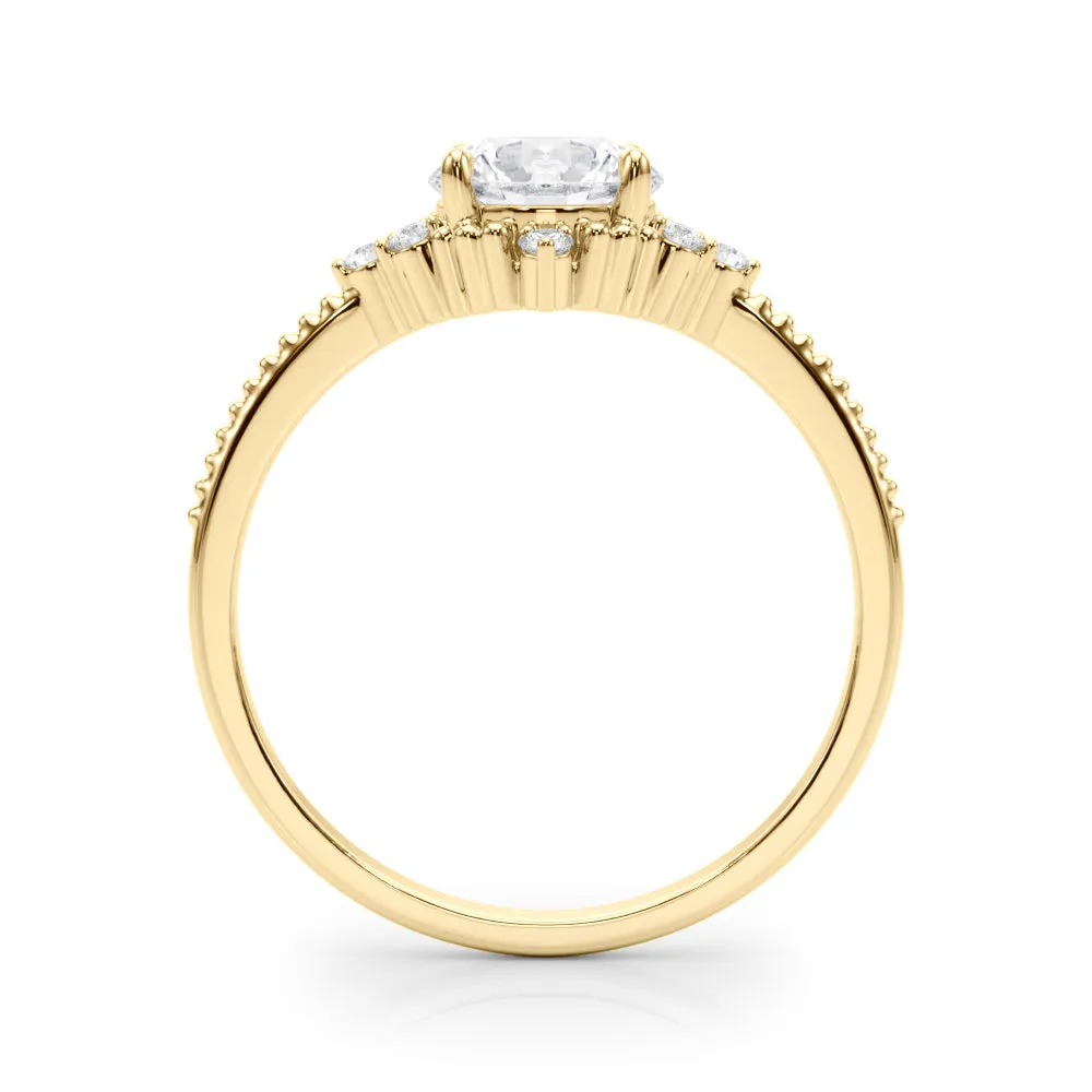 14K Accented Style Vintage Engagement Ring