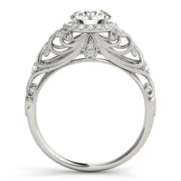 14K Dome Vintage Engagement Ring