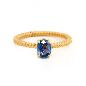 14K Gentle Blue Sapphire Ring - Made To Order