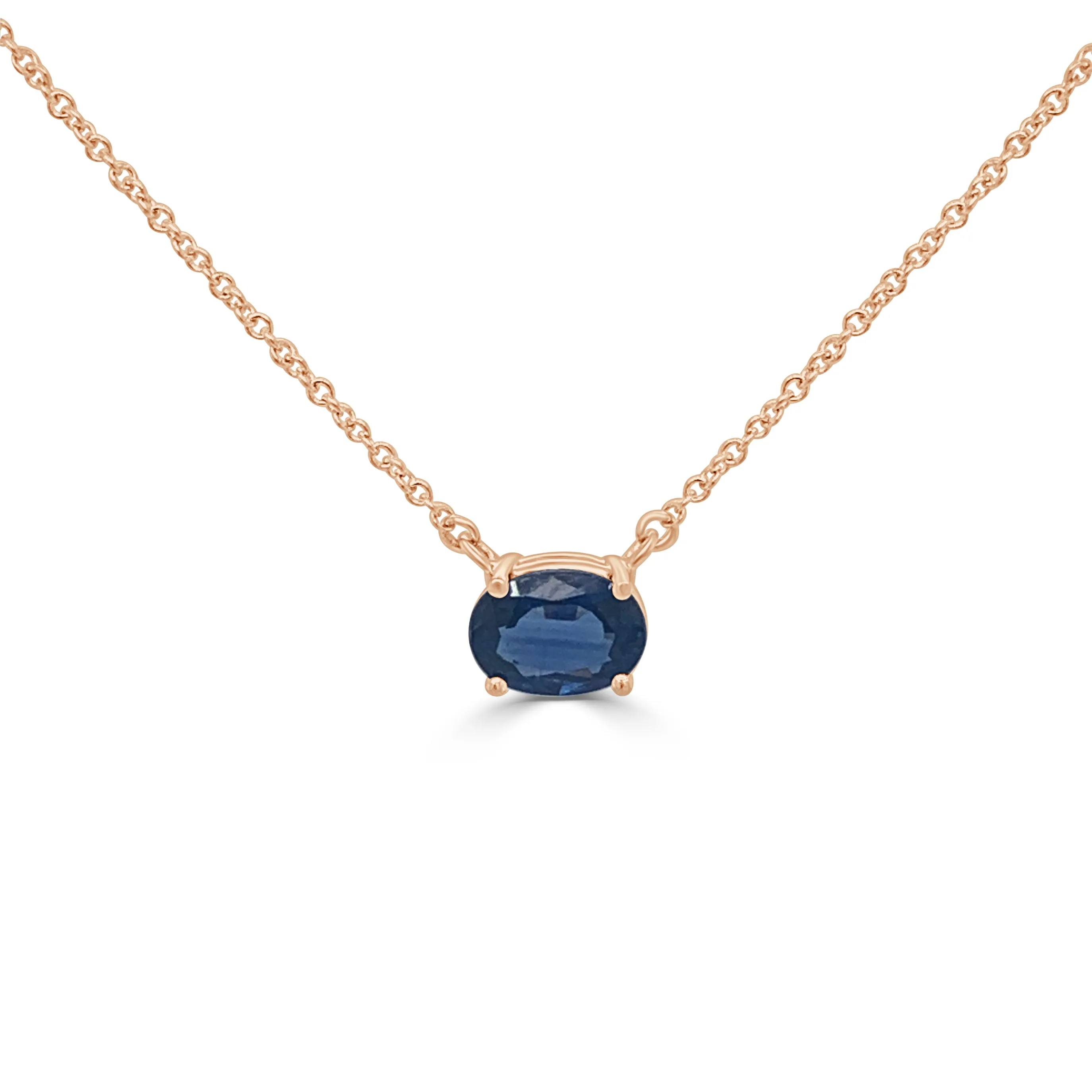 14k Gold & Sapphire Necklace - 0.93ct