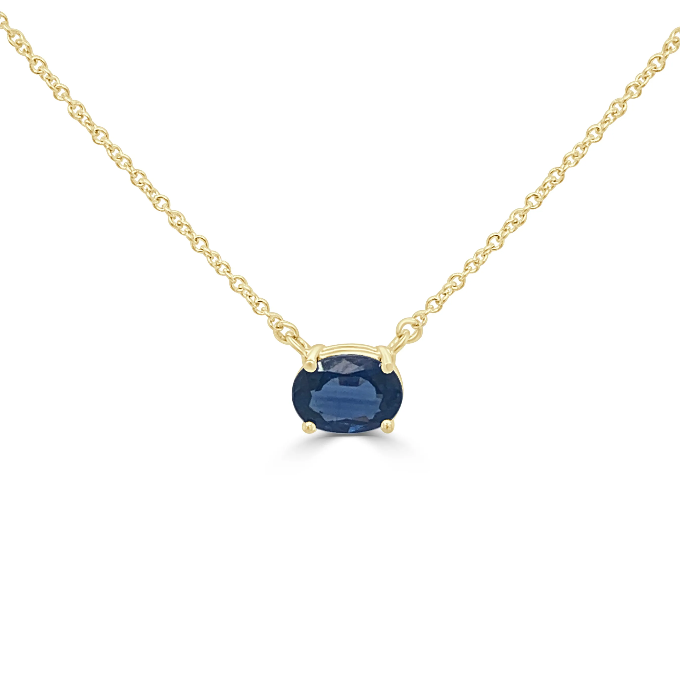 14k Gold & Sapphire Necklace - 0.93ct