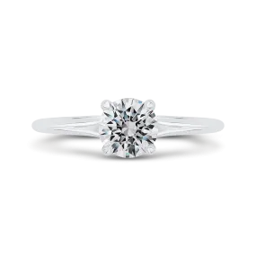 14K White Gold Diamond Engagement Ring (Semi-Mount)