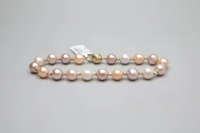 14K Yellow Gold Freshwater Pearl Bracelet (19.5 centimeters or 7.5 Inches)