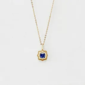 14K Yellow Gold Objet d'Art No.4 Blue Sapphire Pendant