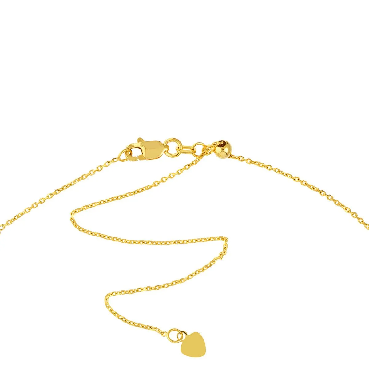 14K Yellow Gold Polished Tags Open Curb Chain Choker