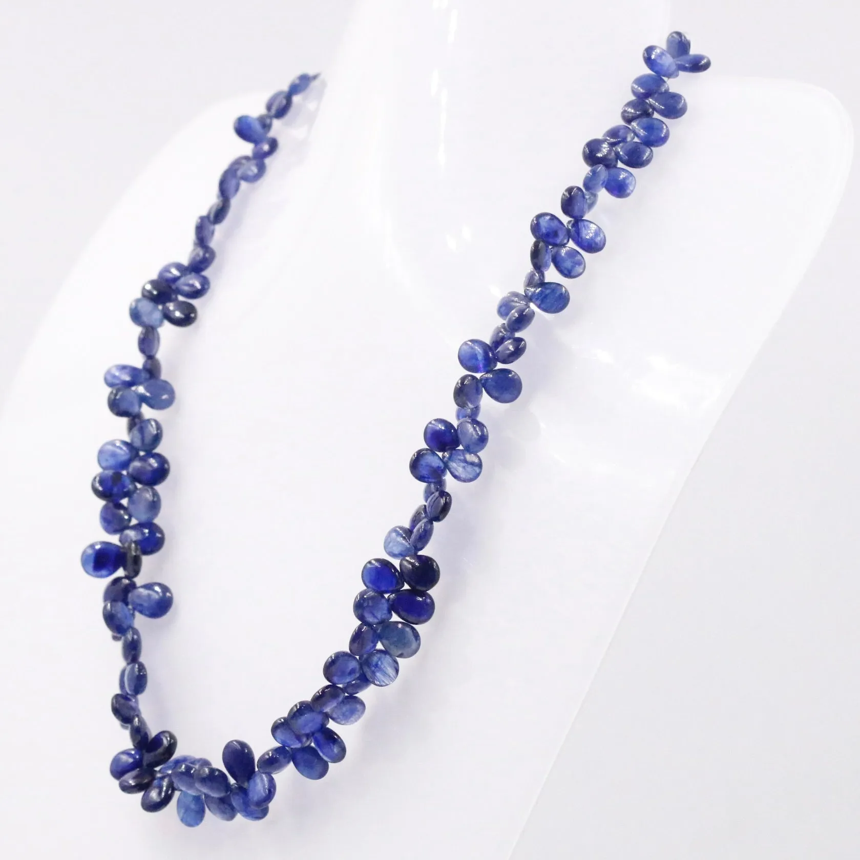 14KY Sapphire Necklace 14KY Necklace Sapphire Beaded Necklace Gemstone Necklace Blue Drop Necklace SKU 6143143