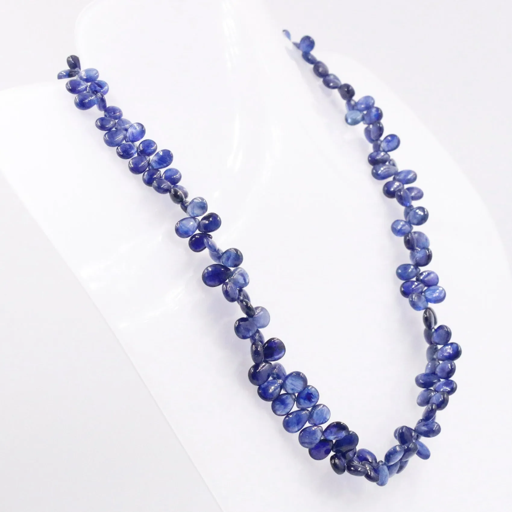 14KY Sapphire Necklace 14KY Necklace Sapphire Beaded Necklace Gemstone Necklace Blue Drop Necklace SKU 6143143