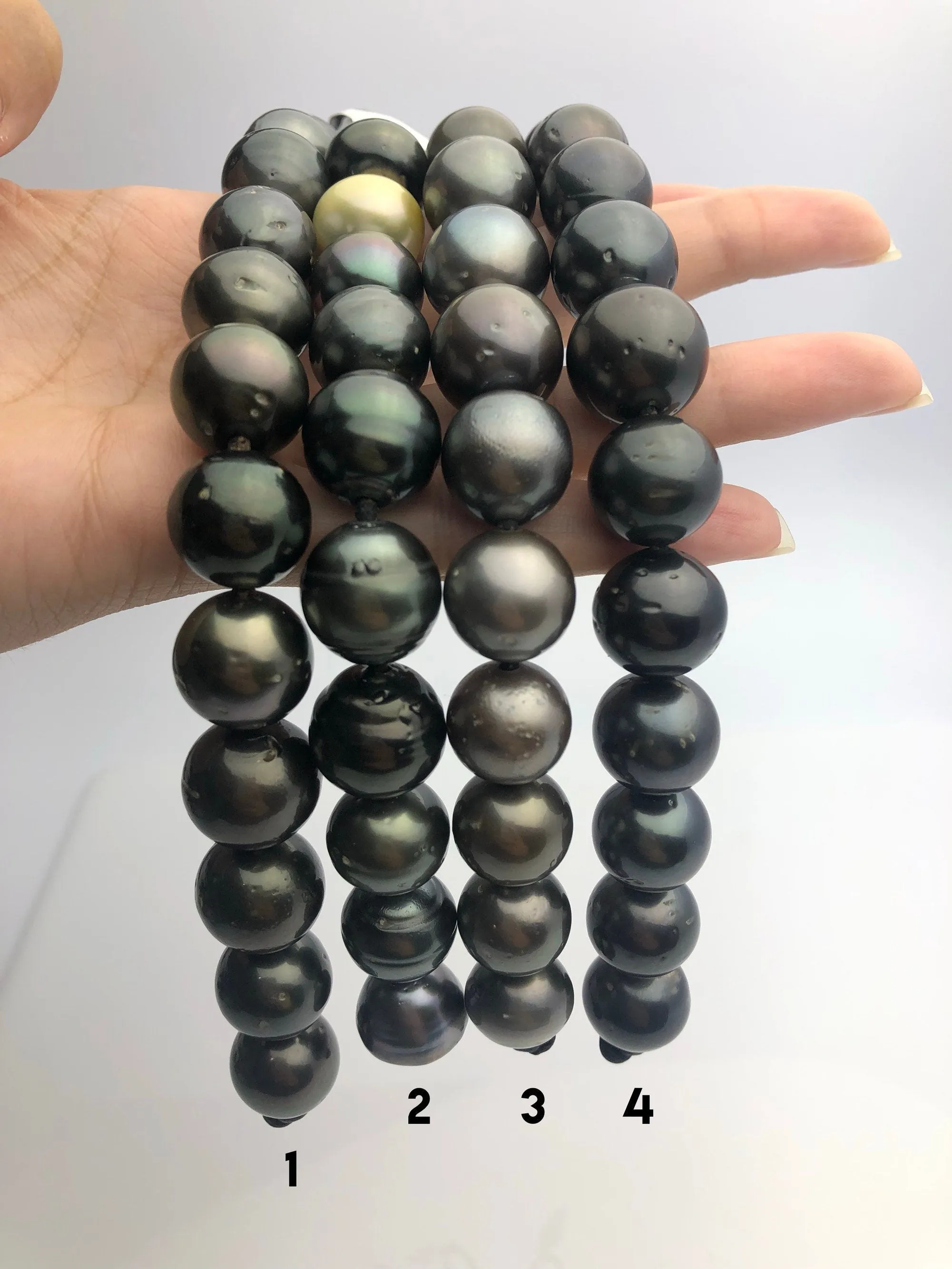 16mm HUGE 50% Off Special - Tahitian Pearl Bracelets, Tahiti Pearls A  (949 No.1-4)