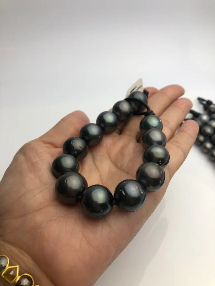 16mm HUGE 50% Off Special - Tahitian Pearl Bracelets, Tahiti Pearls A  (949 No.1-4)