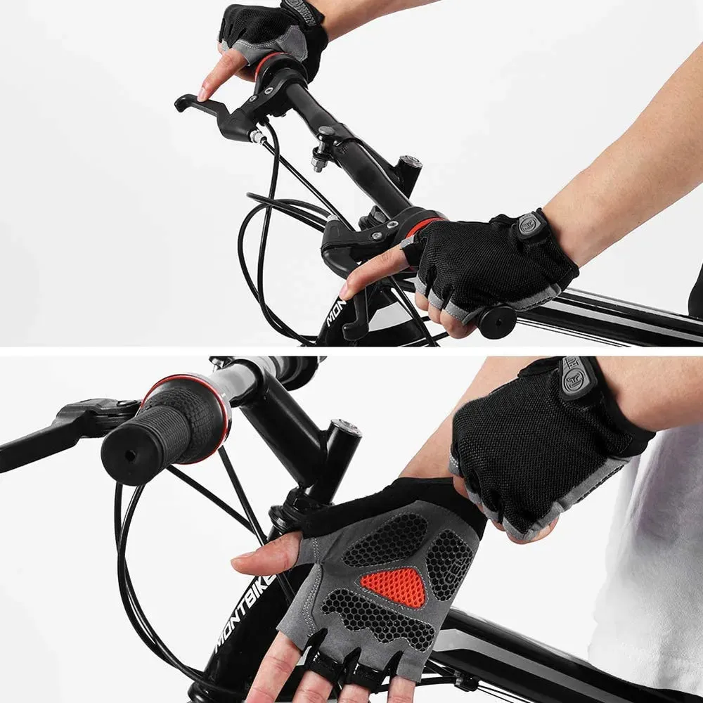 1Pair Cycling Bike Gloves for Men/Women- Half Finger Road Bike MTB Bicycle Gloves-for Workout/Motorcycle/Gym/Training/Outdoor