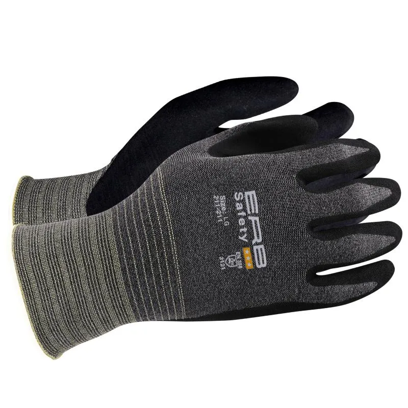 211-211 Premium Nitrile Sandy Coated Nylon Knit Glove 1dozenpair