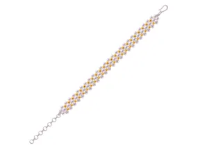 22k Delicate Pearl & Gold Tushi Bracelet