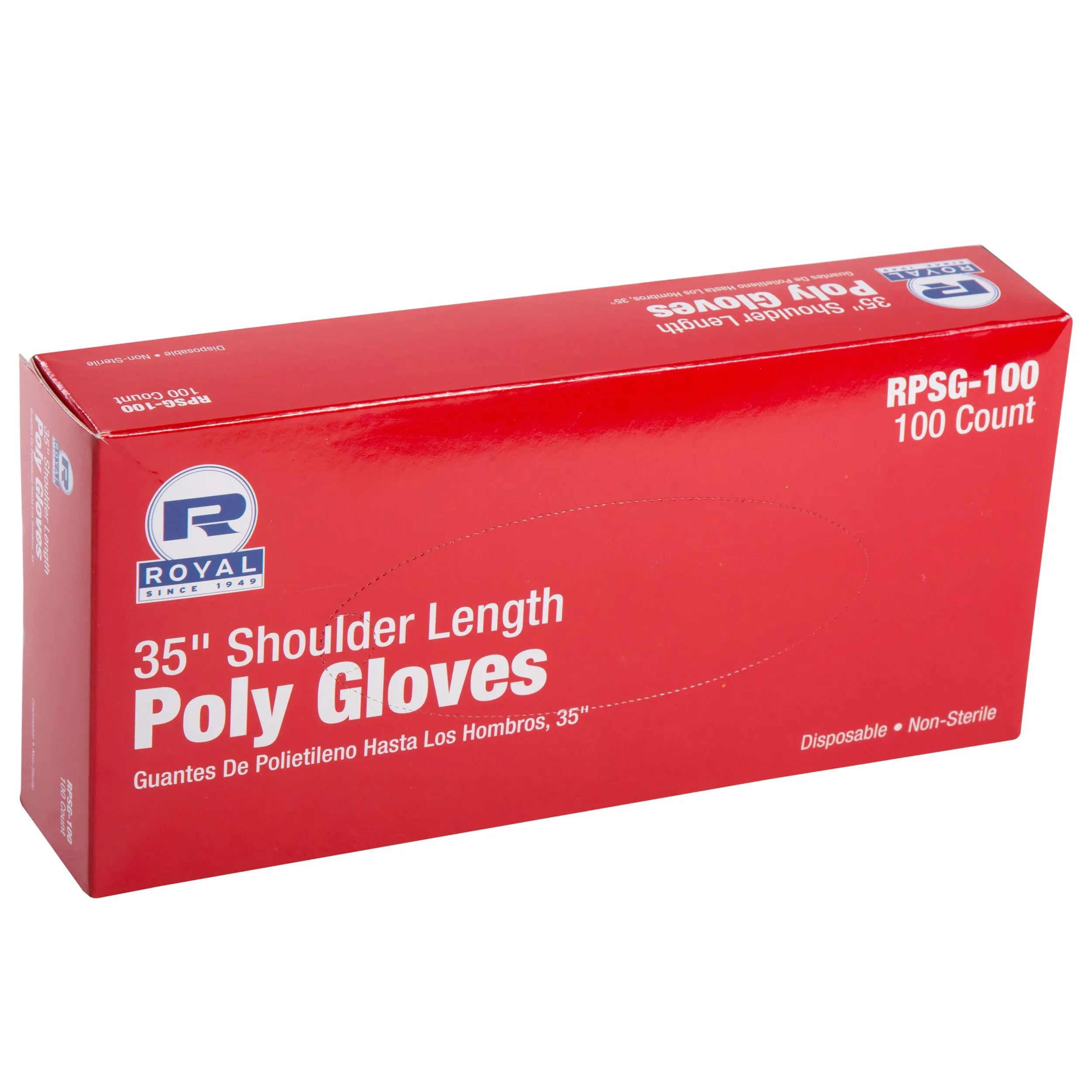 35" Shoulder Length Poly Gloves, Case of 1,000