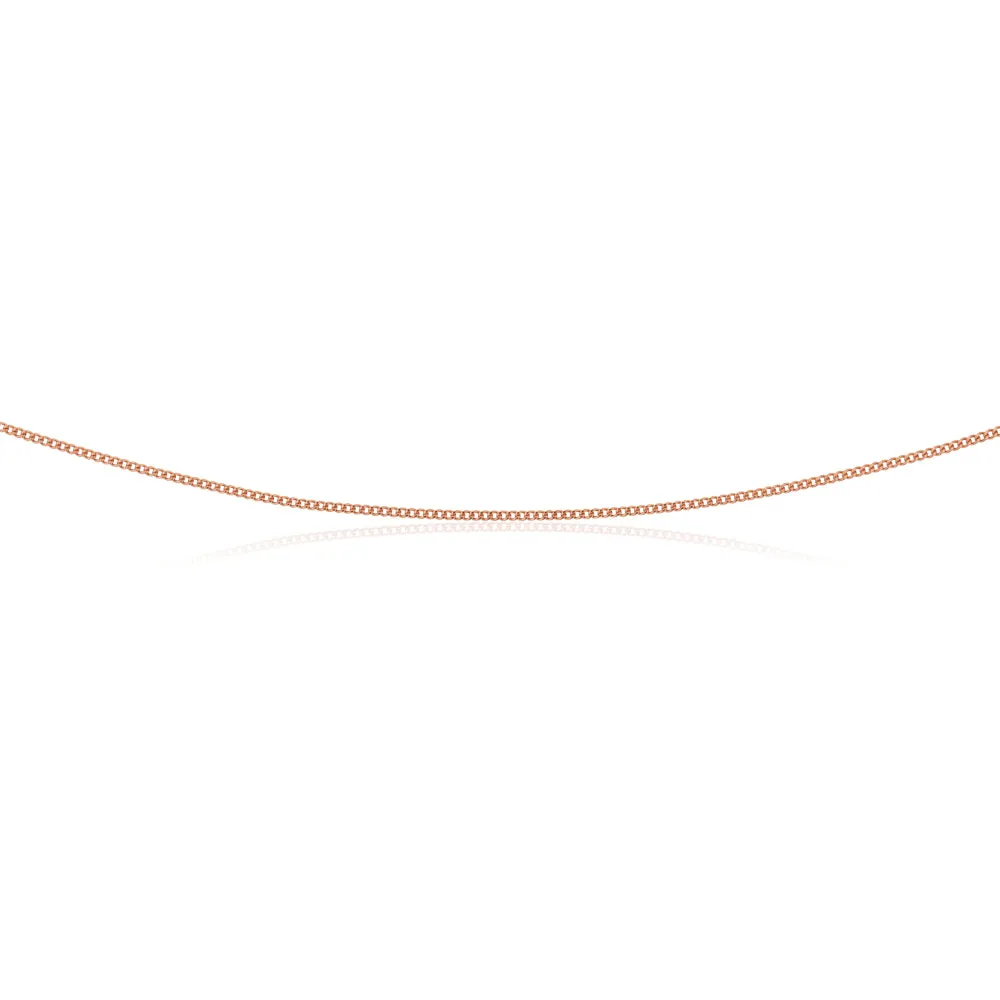 50cm Sterling Silver and Rose Gold Plate Curb Link Chain