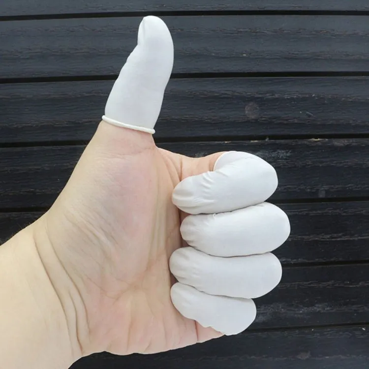 50pcs/bag Latex Anti-static Finger Cot (White)