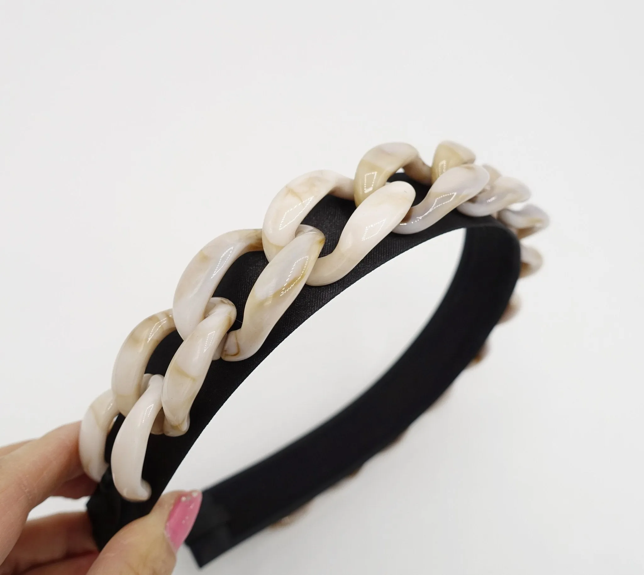 acrylic chain embellished headband stylish hairband for women