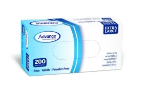 Advance® Blue Nitrile Powder Free Gloves