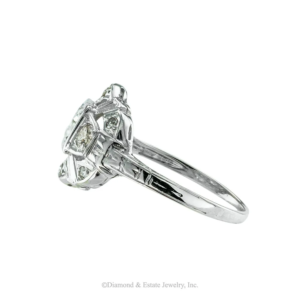 Art Deco Old European Cut Diamond Engagement Ring