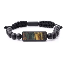 Bead Wood Resin Bracelet - Conny (Dark Green, 587883)