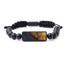 Bead Wood Resin Bracelet - Gyo (Pure Black, 595691)