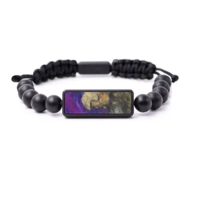 Bead Wood Resin Bracelet - Nawa (Purple, 588573)