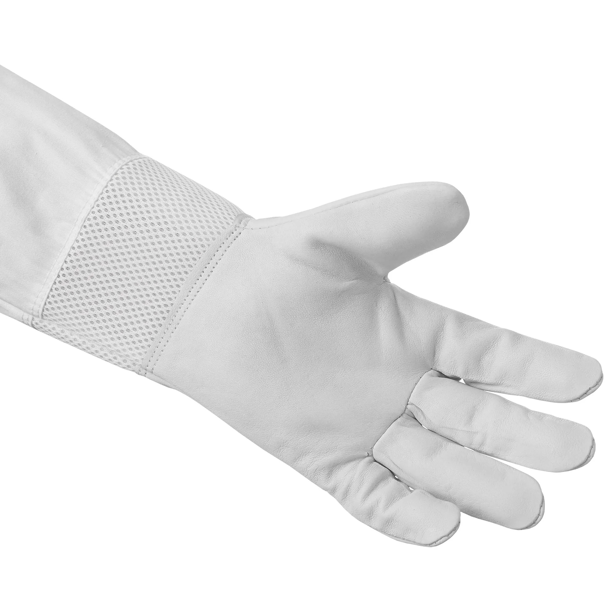 Beekeeping Ventilated Gloves, Goatskin Leather and Canvas Sleeve