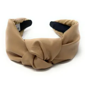 Beige Vegan Knot Headband