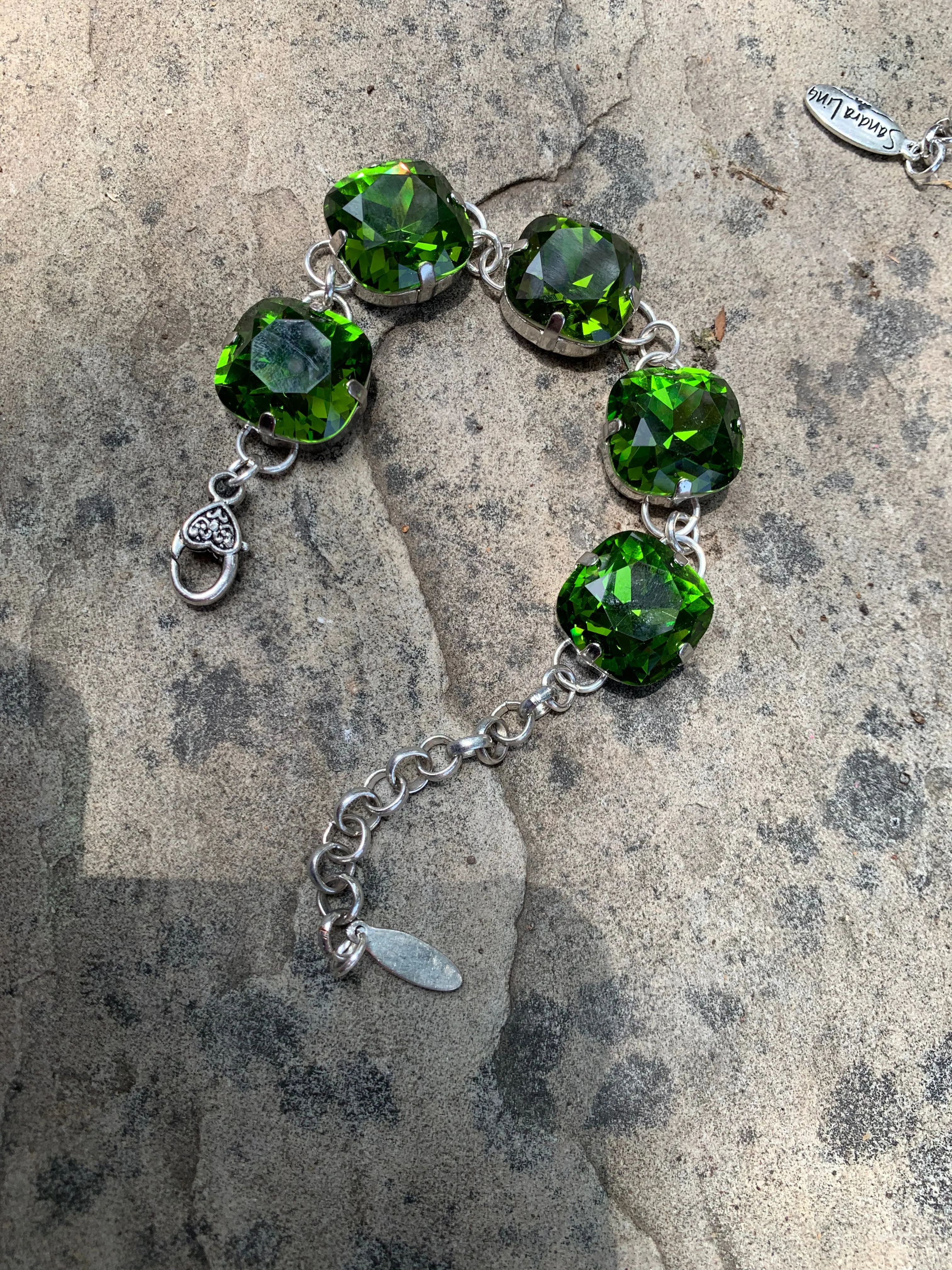 Bethany Crystal Bracelet - Green