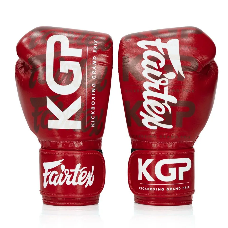 BGV Fairtex X KGP Red Velcro Boxing Gloves