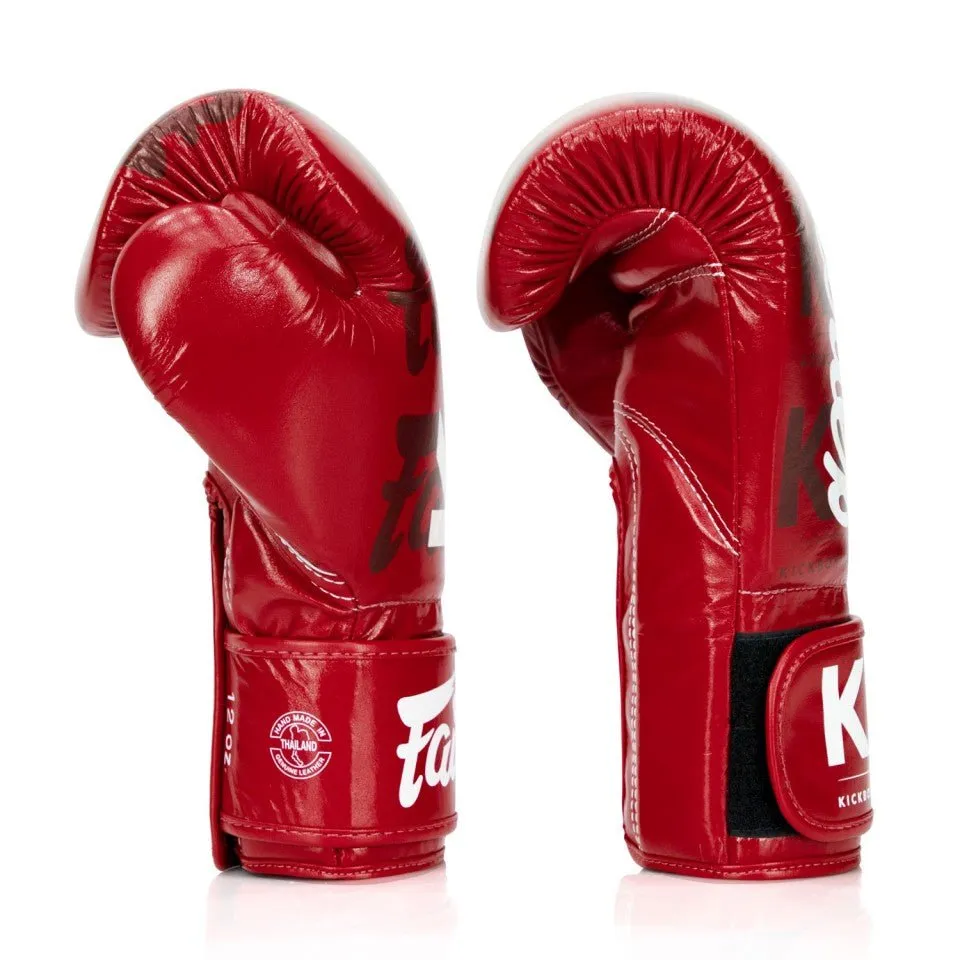 BGV Fairtex X KGP Red Velcro Boxing Gloves