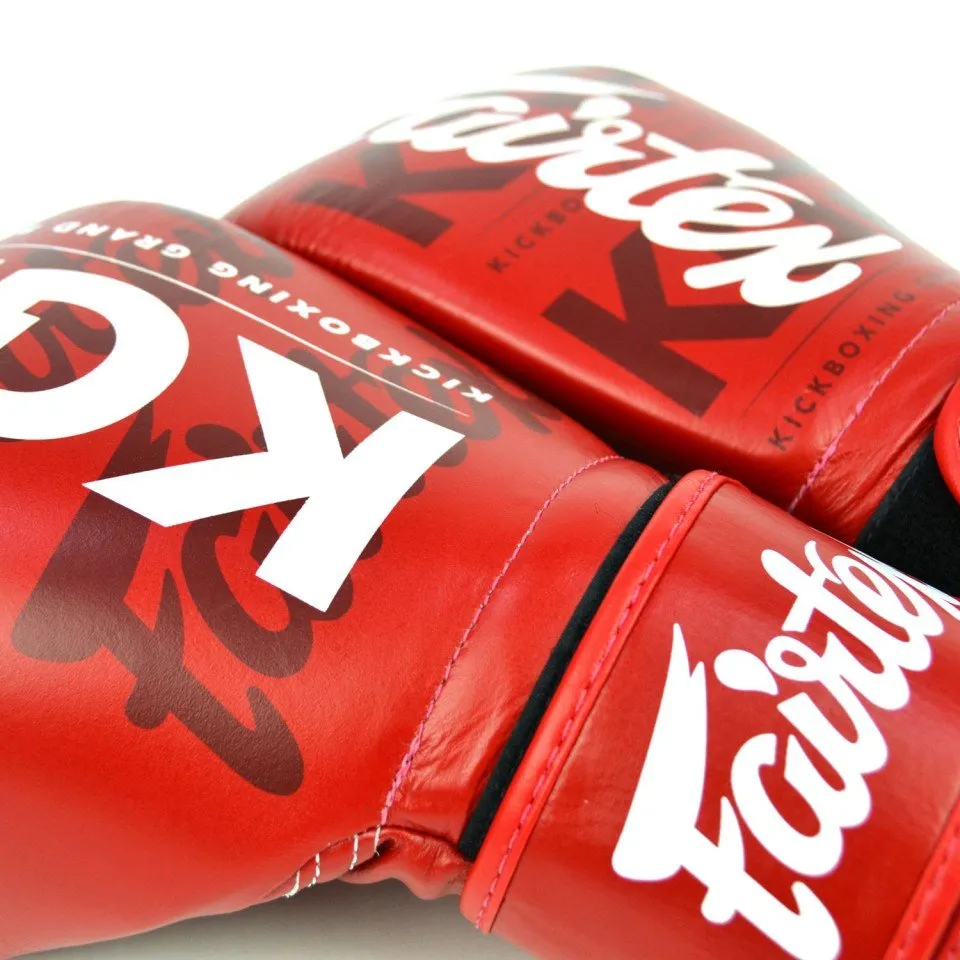 BGV Fairtex X KGP Red Velcro Boxing Gloves