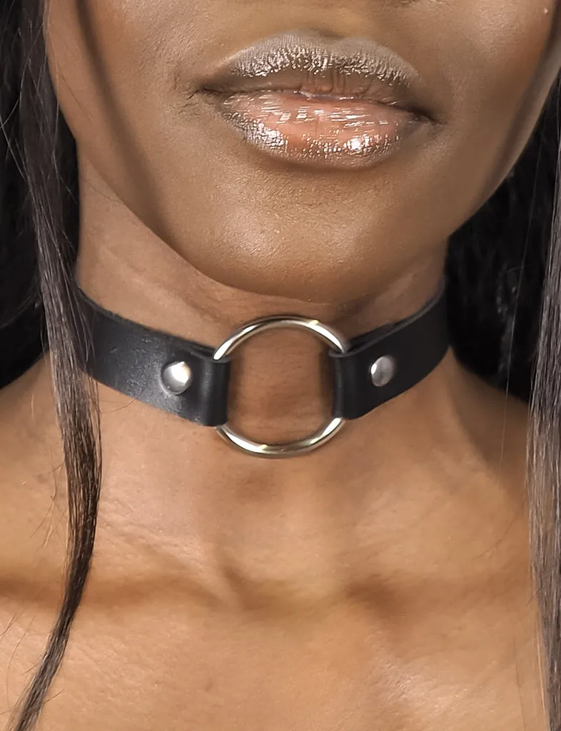 BIG O BULL RING CHOKER - BLACK