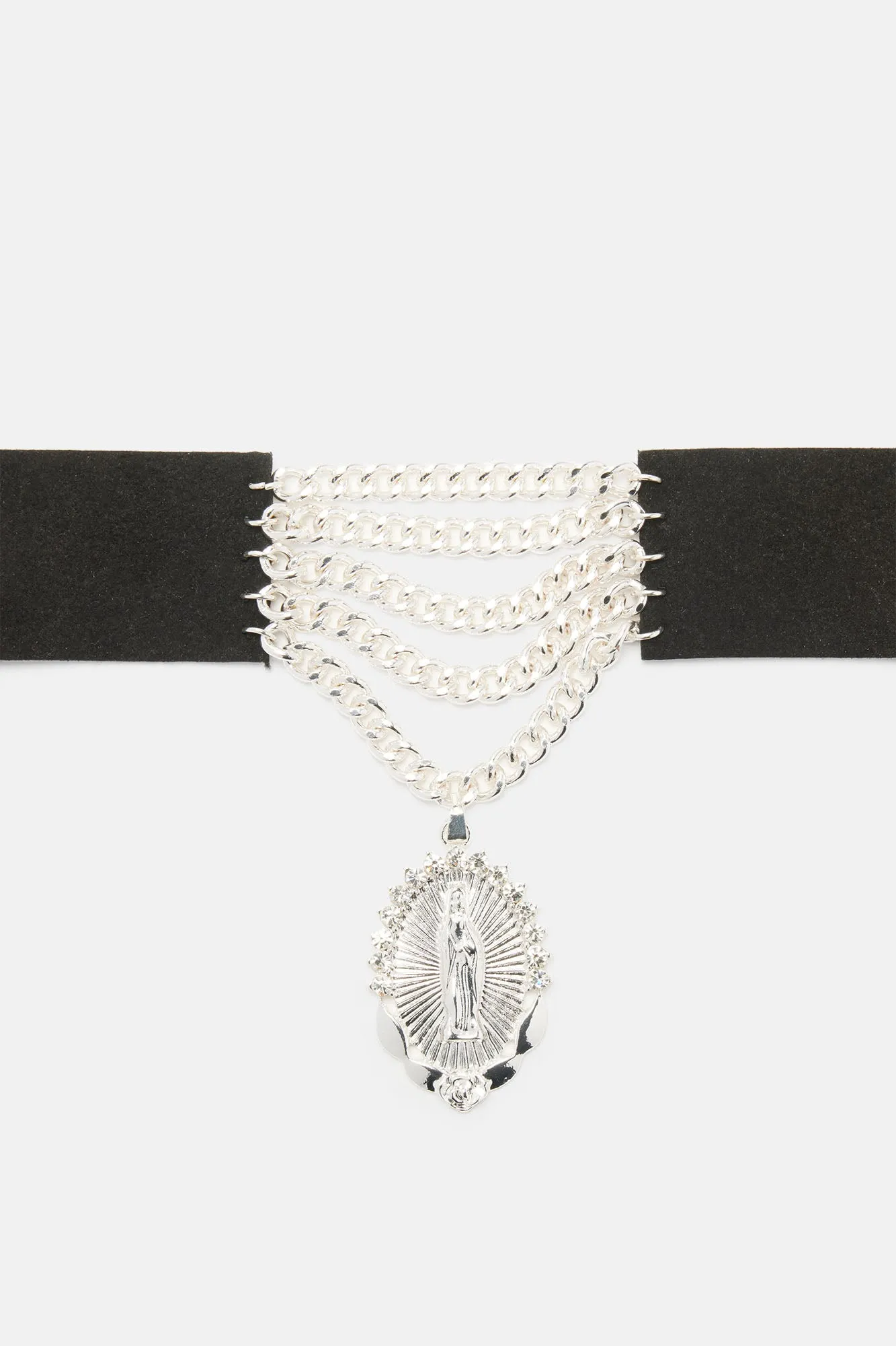 Blessings In Disguise Choker - Black/Silver