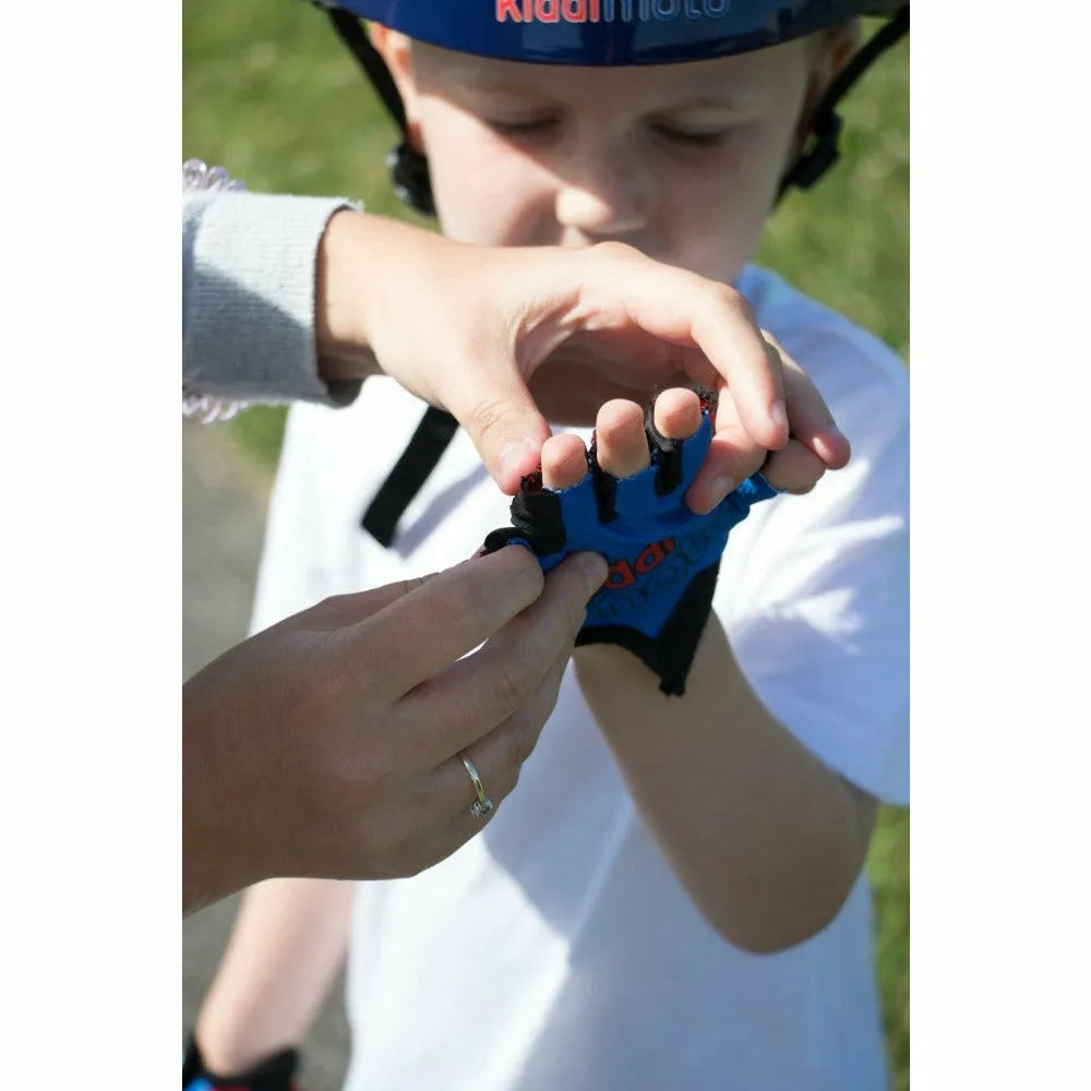 Blue Cycling Gloves