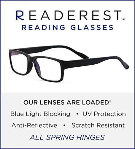 Blue-Light-Blocking-Reading-Glasses-Black-2-75-Magnification Anti Glare