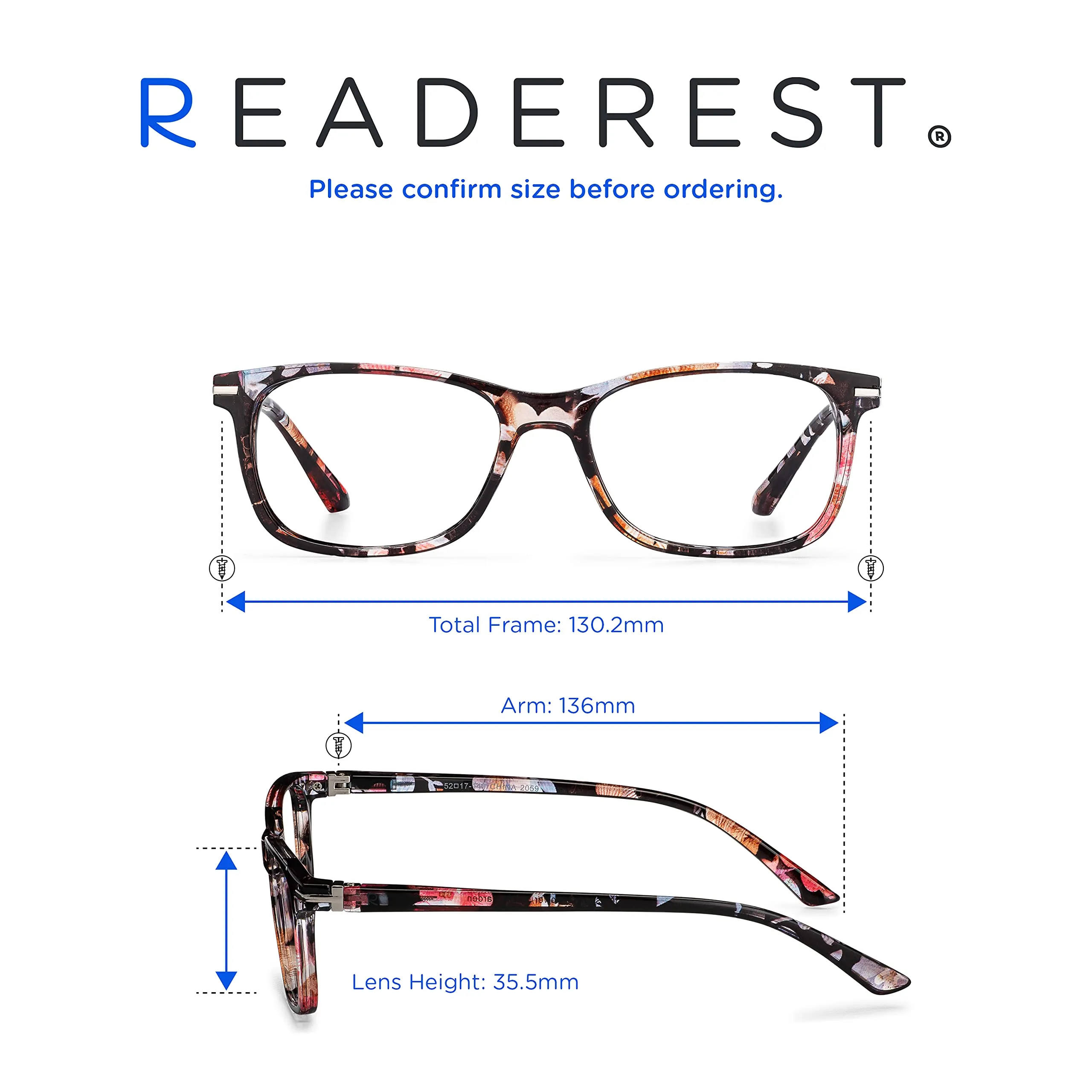 Blue-Light-Blocking-Reading-Glasses-Floral-1-75-Magnification-Computer-Glasses