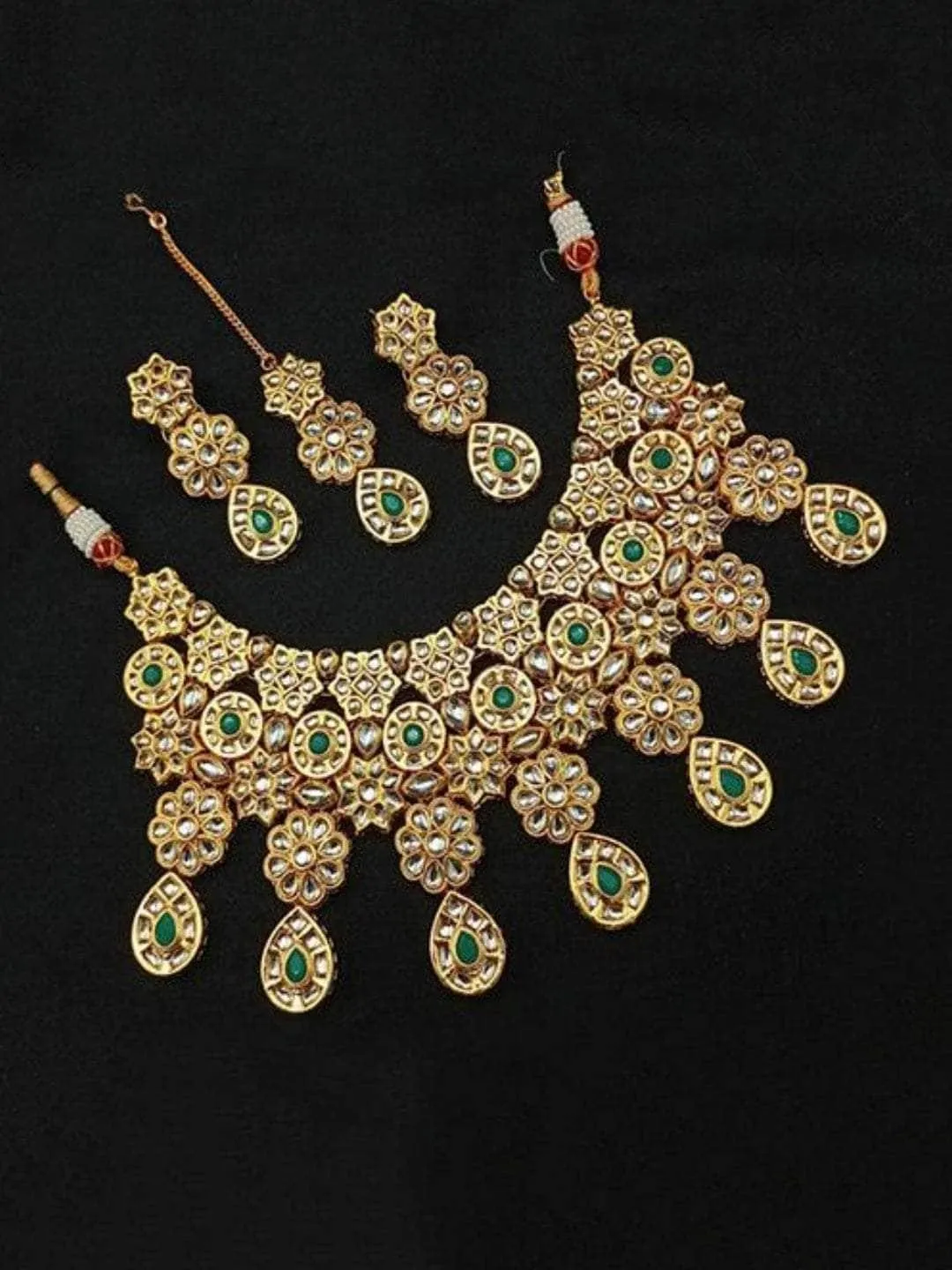 Bridal Kundan Drop Hanging Set